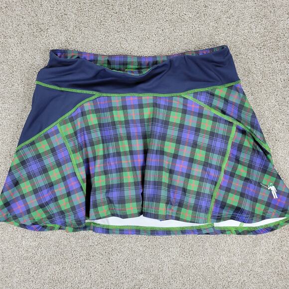 William Murray Athletic Tennis Golf Skort Women M Green Plaid Pockets Activewear - Picture 10 of 13